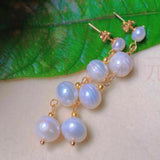Natural Freshwater Pearl Ear Studs - Women's Earrings for Easter Party