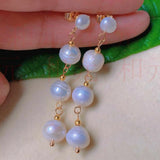 Natural Freshwater Pearl Ear Studs - Women's Earrings for Easter Party