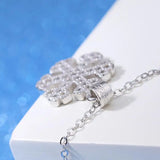 Zircon Snowflakes Pendant Necklace with Full Sparkle