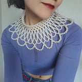 Pearl Wedding Dress Shoulder Chain Necklace for Women