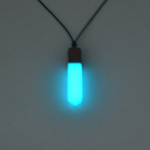 Wood Resin Pendant Necklace, Light Jewelry