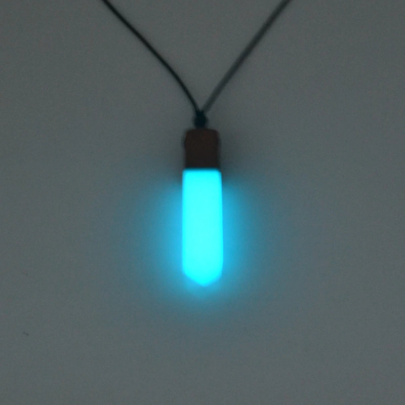 Wood Resin Pendant Necklace, Light Jewelry