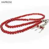 Red Agate Round Shape Prayer 99 Beads Islamic Muslim Tasbih Allah Rosary
