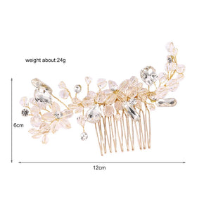 Beaded Rhinestone Hair Comb Daily Wear Hair Clip