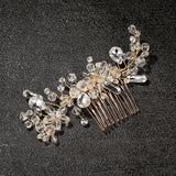 Beaded Rhinestone Hair Comb Daily Wear Hair Clip