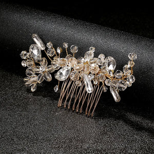 Beaded Rhinestone Hair Comb Daily Wear Hair Clip