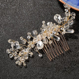 Beaded Rhinestone Hair Comb Daily Wear Hair Clip