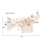 Beaded Rhinestone Hair Comb Daily Wear Hair Clip