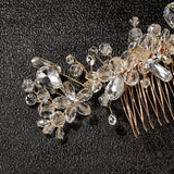 Beaded Rhinestone Hair Comb Daily Wear Hair Clip