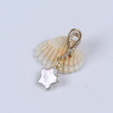 Vintage Metal Pearl Earrings, Large Pendant Freshwater Pearl Earrings
