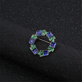 Big Wreath Brooch Pin for Shawl Collar Overcoat