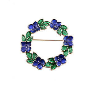 Big Wreath Brooch Pin for Shawl Collar Overcoat