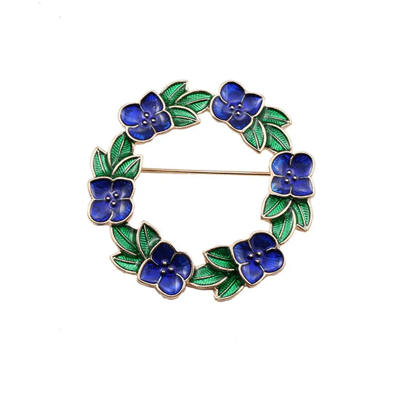 Big Wreath Brooch Pin for Shawl Collar Overcoat