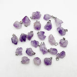 Amethyst Stone Pendants for Jewelry Making Charms 36pc