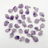 Amethyst Stone Pendants for Jewelry Making Charms 36pc