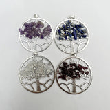 Mixed Natural Stone Life of Tree Necklace Pendant Jewelry Making