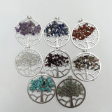 Mixed Natural Stone Life of Tree Necklace Pendant Jewelry Making