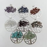 Mixed Natural Stone Life of Tree Necklace Pendant Jewelry Making
