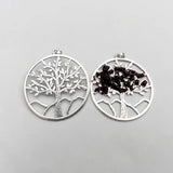 Mixed Natural Stone Life of Tree Necklace Pendant Jewelry Making
