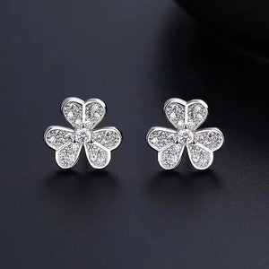 Zircon Flower Earrings for Women Stud Accessories
