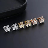 Zircon Flower Earrings for Women Stud Accessories