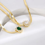 High-End Snake Bone Chain Necklace All-Match Ins Gold-Plated