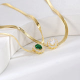 High-End Snake Bone Chain Necklace All-Match Ins Gold-Plated