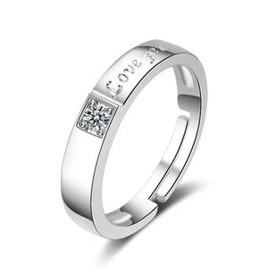 Heart-Shaped Couple Opening Ring Wedding Ring