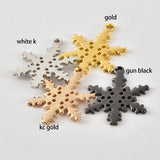 21MM Snowflake-Shaped DIY Jewellery Accessories Necklace Earrings Pendant