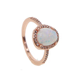 Big Fire Opal Rings for Women - Cheap Elegance Jewelry