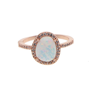 Big Fire Opal Rings for Women - Cheap Elegance Jewelry