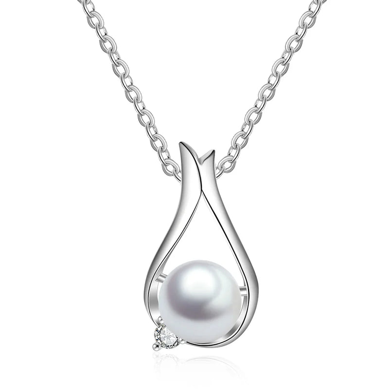 925 Sterling Silver Pearl Charming Pendant