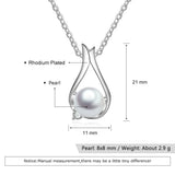 925 Sterling Silver Pearl Charming Pendant