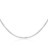 Pearl Zircon Pendant Necklace Silver Choker Jewelry