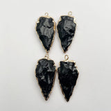 Pendulum Black Gem Stone Necklace Pendant Jewelry Making Charm (6pc)