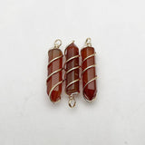 Red Agate Pendulum Stone Necklace Pendant Jewelry Making Charm
