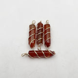 Red Agate Pendulum Stone Necklace Pendant Jewelry Making Charm