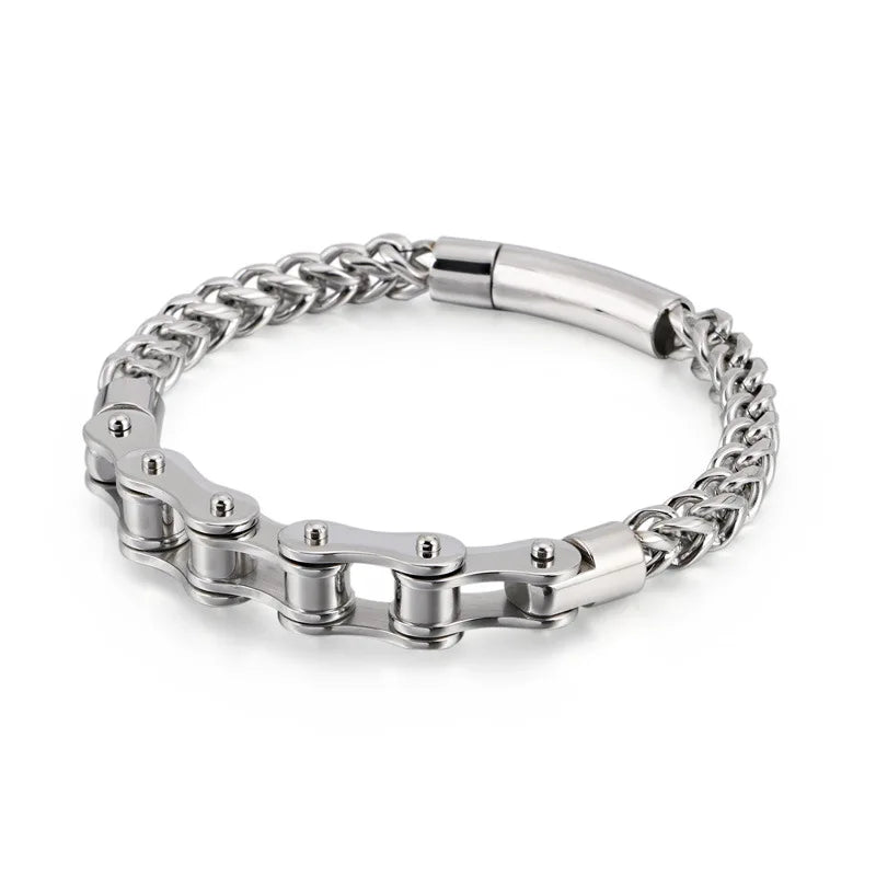 Titanium Steel Locomotive Chain Bracelet