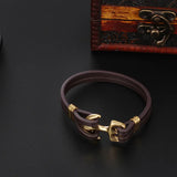 Retro Anchor Hand-Woven Leather Bracelet Jewelry