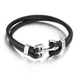 Retro Anchor Hand-Woven Leather Bracelet Jewelry