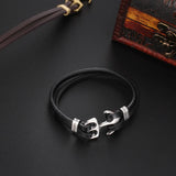 Retro Anchor Hand-Woven Leather Bracelet Jewelry
