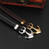 Retro Anchor Hand-Woven Leather Bracelet Jewelry