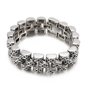 Retro Domineering Totem Men's Titanium Steel Bracelet