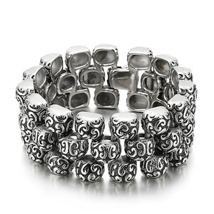 Retro Domineering Totem Men's Titanium Steel Bracelet