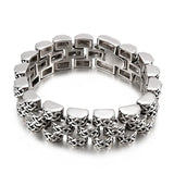 Thick Retro Totem Pattern Men's Titanium Steel Bracelet
