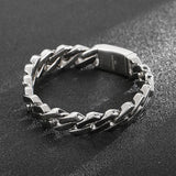 Stainless Steel Men's Bracelet Punk Titanium Steel Smooth