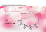 925 Sterling Silver Umbrella Pendant Anklet