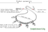925 Sterling Silver Umbrella Pendant Anklet