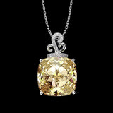 Pink Crystal Zircon Diamond Pendant Necklace for Women Silver Choker Jewelry