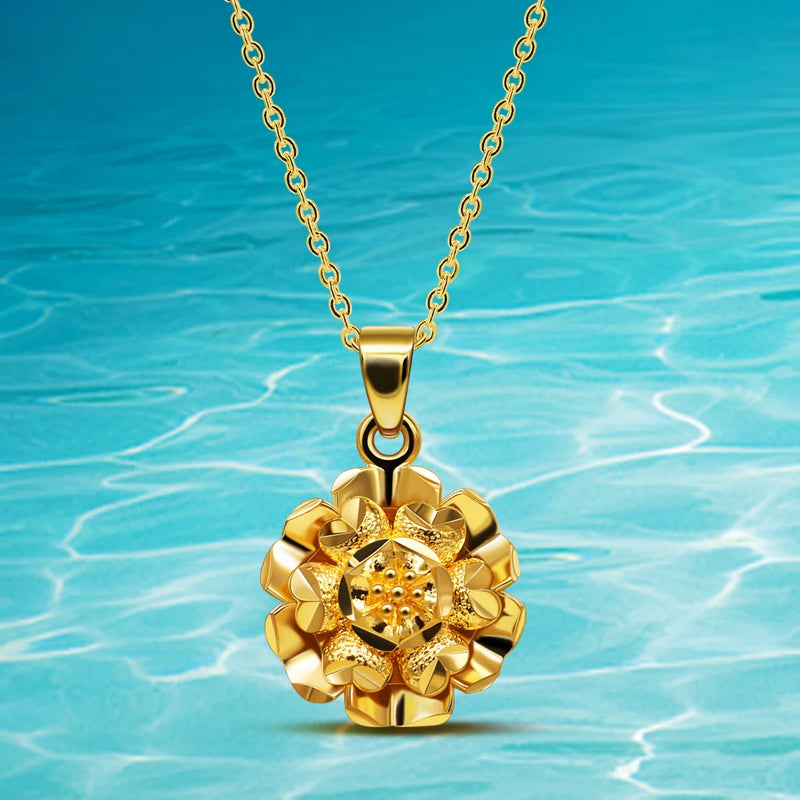925 Sterling Silver Sunflower Necklace Women's Wedding Accessories